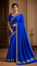 Semi Mysore crepe saree details